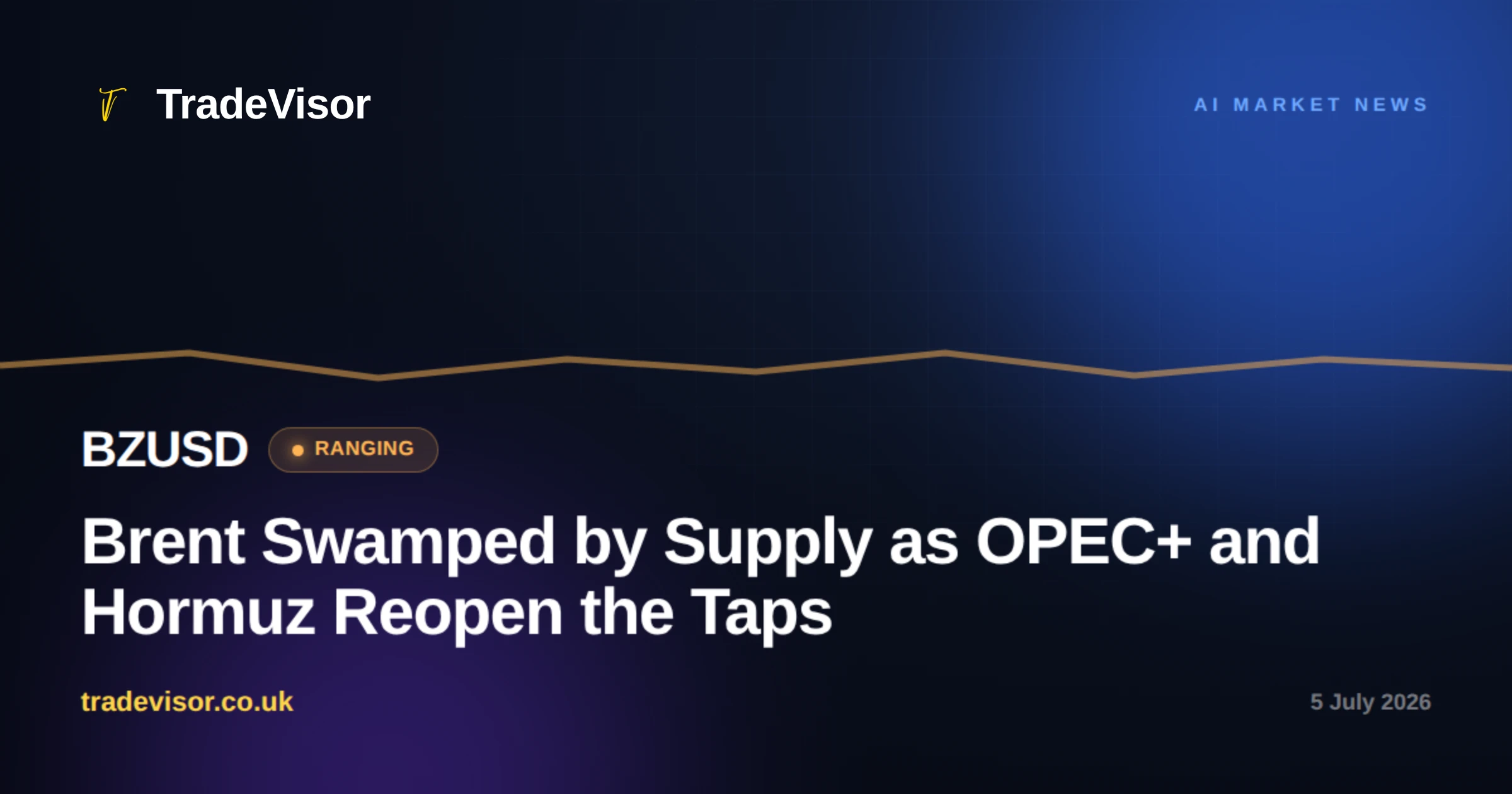 Brent Swamped by Supply as OPEC+ and Hormuz Reopen the Taps