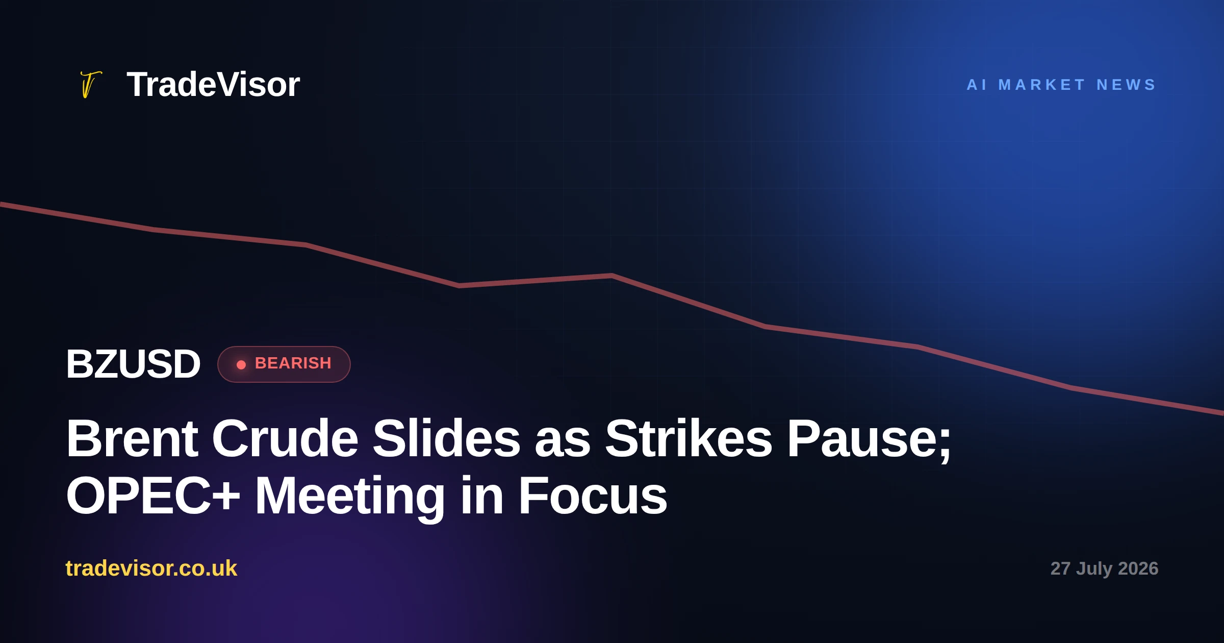 Brent Crude Slides as Strikes Pause; OPEC+ Meeting in Focus